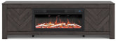 Cayboni 71" TV Stand with Electric Fireplace